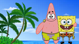 Spongebob Desktop Hugging Wallpaper