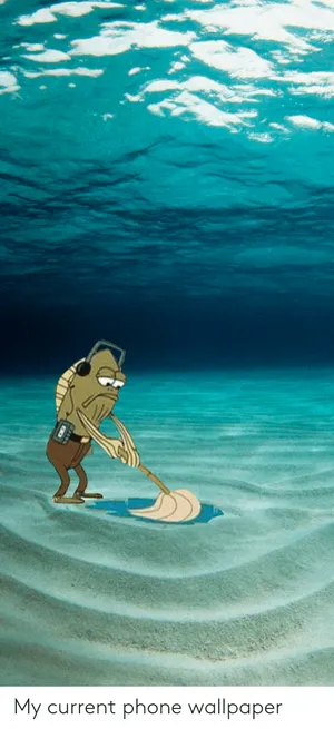 Spongebob Fish Meme Phone Wallpaper