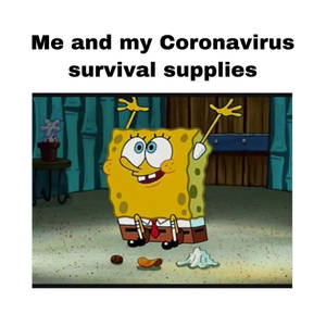 “spongebob Isn't Taking Any Chances With The Coronavirus” Wallpaper