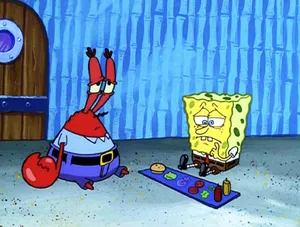 Spongebob Pouting Unhappily. Wallpaper