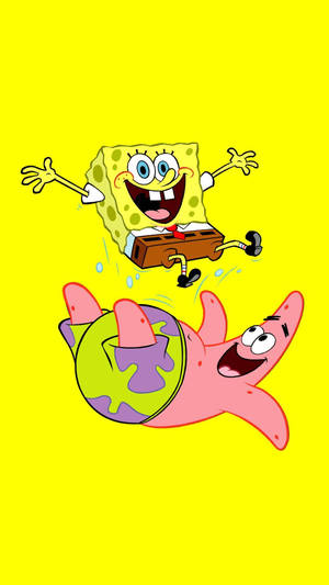 Spongebob Squarepants Jumping For Joy! Wallpaper