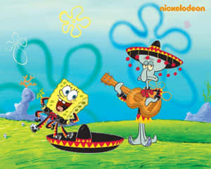 Spongebob Squarepants Mexican Music Wallpaper