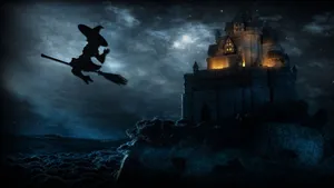 Spooky Halloween Witch Wallpaper