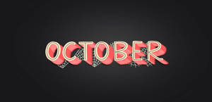 Spooky Pink Hello October Background Wallpaper