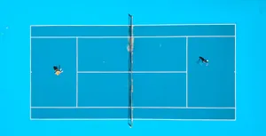 Sport Blue Tennis Court Wallpaper