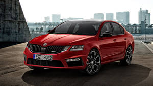 Sporty Skoda Octavia Rs 245 On The Road Wallpaper