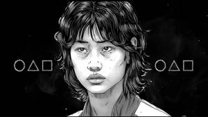 Squid Game 067 Black Gray Wallpaper