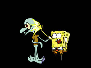 Squidward Tentacles And Spongebob Squarepants Wallpaper