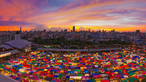 Srinagarinda Night Market Thailand Wallpaper