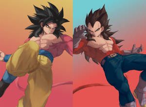 Ssj4 Goku And Vegeta Art Wallpaper