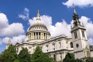 St. Paul's Cathedral Dome Low Level Angle Shot Wallpaper