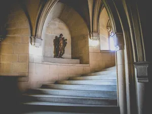 Staircase Inside Bojnice Castle Wallpaper