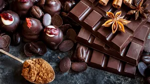 Star Anise And Cinnamon Spices On Chocolate Wallpaper