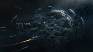 Star Citizen Busy Space Dock Wallpaper