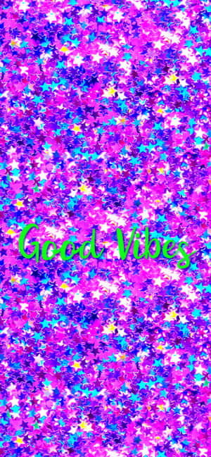 Star Sequins Good Vibes Iphone Wallpaper