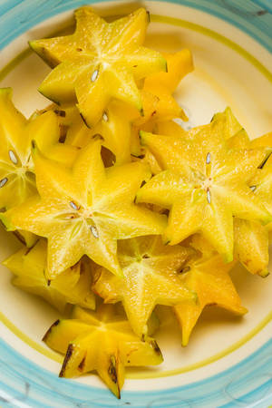 Star Shaped Carambola Slices Wallpaper