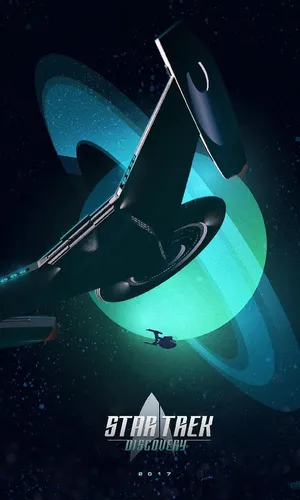 Star Trek Phone Discovery Poster Wallpaper