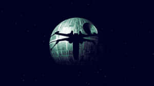 Star Wars Death Starand X Wing Ultra Wide Wallpaper