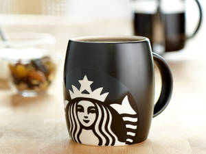 Starbucks Black Barrel Mug Wallpaper