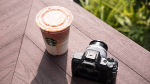 Starbucks Cup With Camera Wallpaper