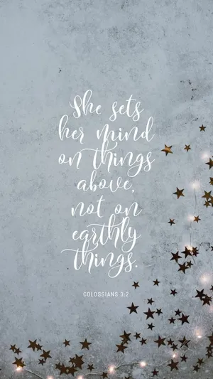 Starry Girly Bible Verse Wallpaper