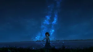 Starry Night Anime Girl2560x1440 Wallpaper