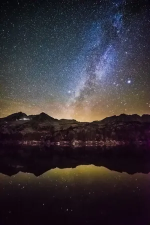 Starry Sky On Iphone Landscape Wallpaper