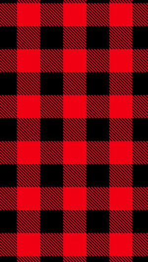 Statement Making – Red And Black Plaid Wallpaper