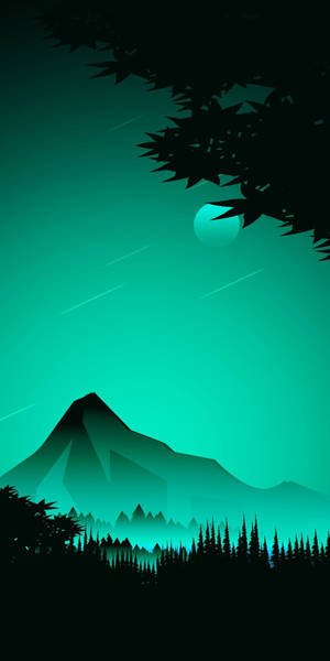 Static Digital Art Mountain Wallpaper