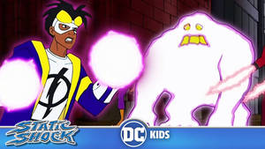 Static Shock With Electricity Monster Wallpaper