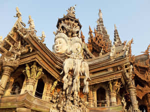 Statue Atop The Sanctuary Of Truth Wallpaper