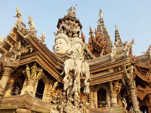 Statue Atop The Sanctuary Of Truth Wallpaper