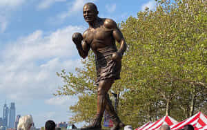Statue Of Jersey Joe Walcott In Camden Wallpaper