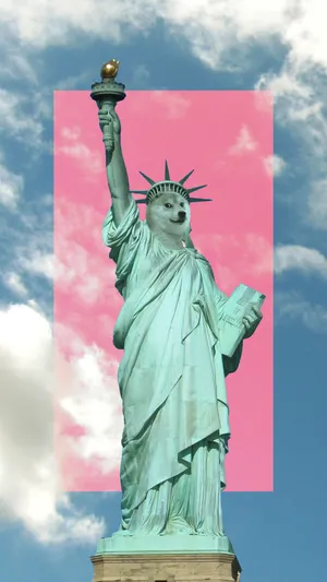 Statue Of Liberty Doge Wallpaper