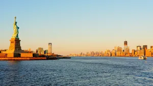 Statue Of Liberty Sunset Wallpaper