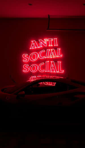 “stay Calm And Cool With A Stylish Anti Social Club Iphone Cover. ” Wallpaper