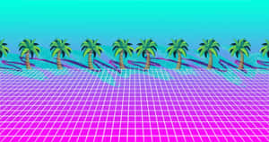 Stay Connected And Stylish With The New Vaporwave Tablet Wallpaper