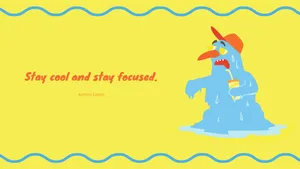 Stay Cool And Stay Focused - Inspirational Quote From Ashton Eaton Wallpaper