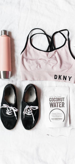 Stay Fit With Dkny Sports Bra Wallpaper