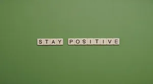 Stay Positive Green Background Wallpaper