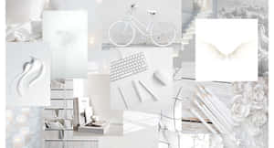 Stay Productive With An All White Aesthetic Laptop Wallpaper