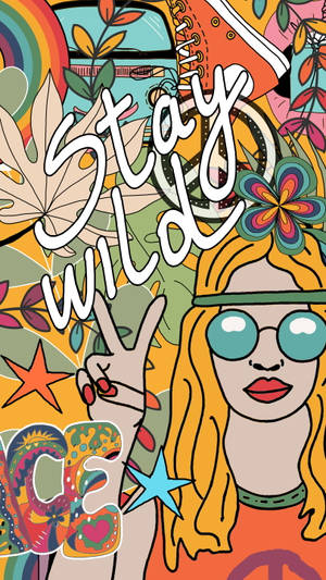 Stay Wild 70s Retro Aesthetic Wallpaper