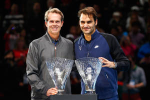 Stefan Edberg And Roger Federer Wallpaper