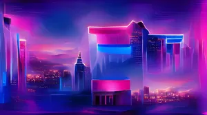 Step Into The Future With Synthwave City! Wallpaper