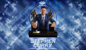 Stephen Currywith M V P Trophies Wallpaper