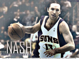 Steve Nash In Black And White Wallpaper