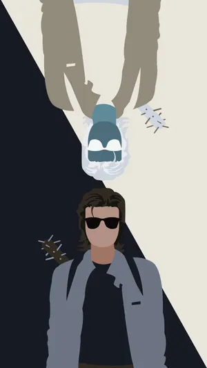 Steve Stranger Things Abstract Art Wallpaper