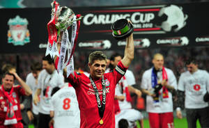 Steven Gerrard Carling Cup 2012 Wallpaper