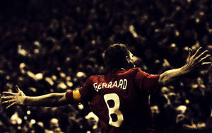 Steven Gerrard, Iconic English Footballer Of Liverpool Fc Wallpaper