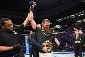 Stipe Miocic Winning Belt Wallpaper